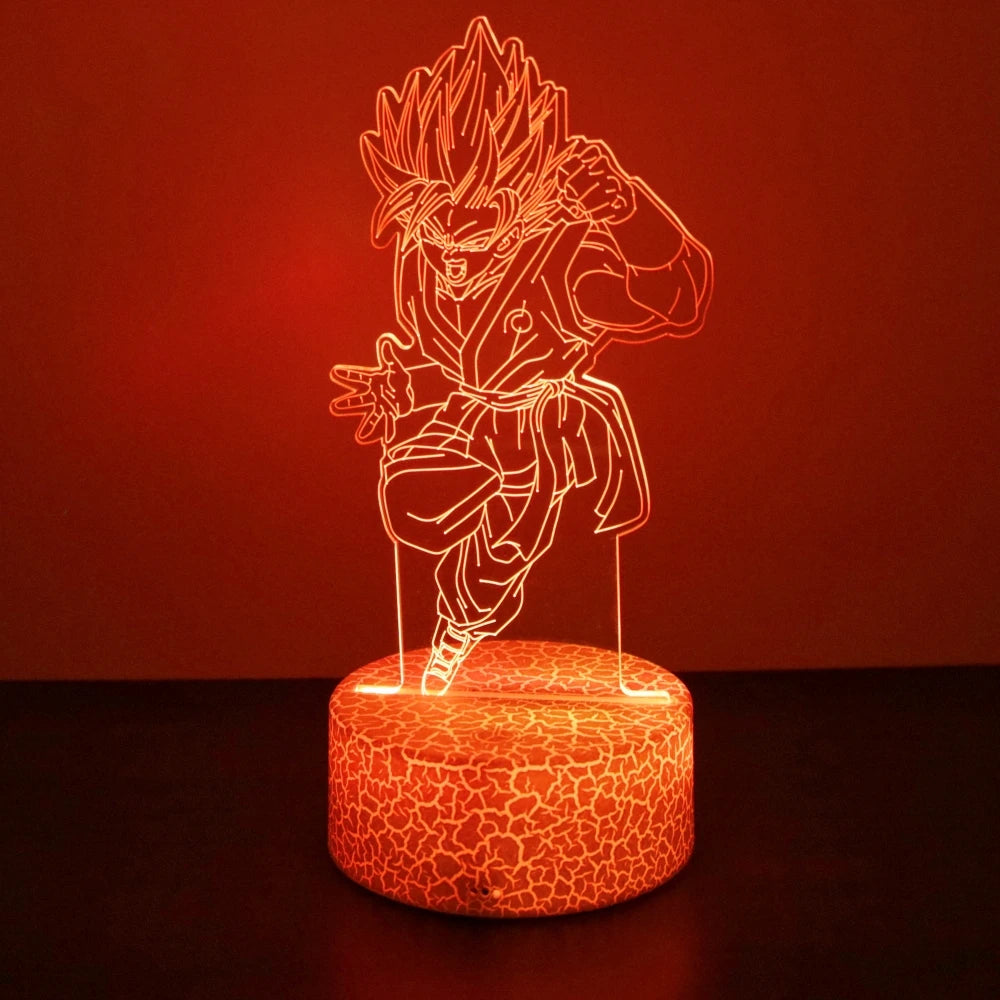 Dragon Ball Z Anime Figures Goku Figure Vegeta Gohan 3D Lamp PVC Action figurine Toys for Children Room Decor Super Saiyan Gifts
