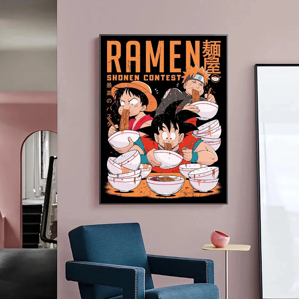 Japanese Anime Canvas Painting Dragon Ball vintage Goku Poster Prints Mural Pictures Wall Art Living Room anime Home Decor Gifts