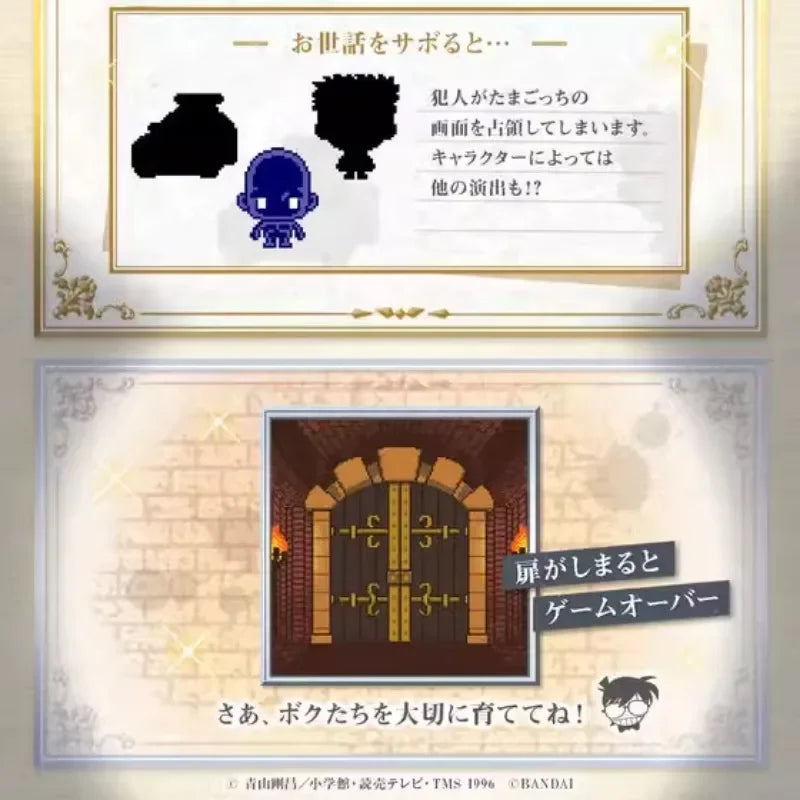 Bandai Genuine Case Closed Tamagotchi Anime Figure Conan Edogawa Kuroba Kaito Toys Boys Girls Christmas Gift Collectible Model