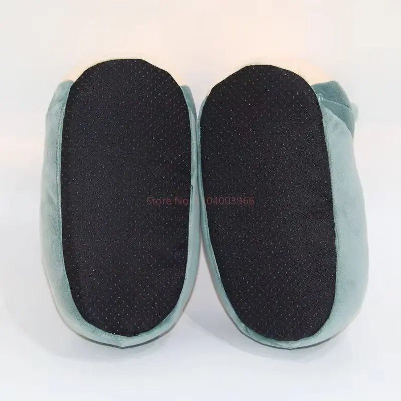 MINISO Anime Pokemon Pikachu Snorlax  Cartoon Kawaii Shoes Non Slip Warm Winter  Indoor Slippers For Children Creative Gift Soft