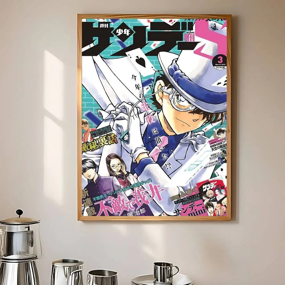 D-Detective Conan Comics Magazine Poster HD Canvas Painting Print For Home Living Room Bedroom Decorative Pictures