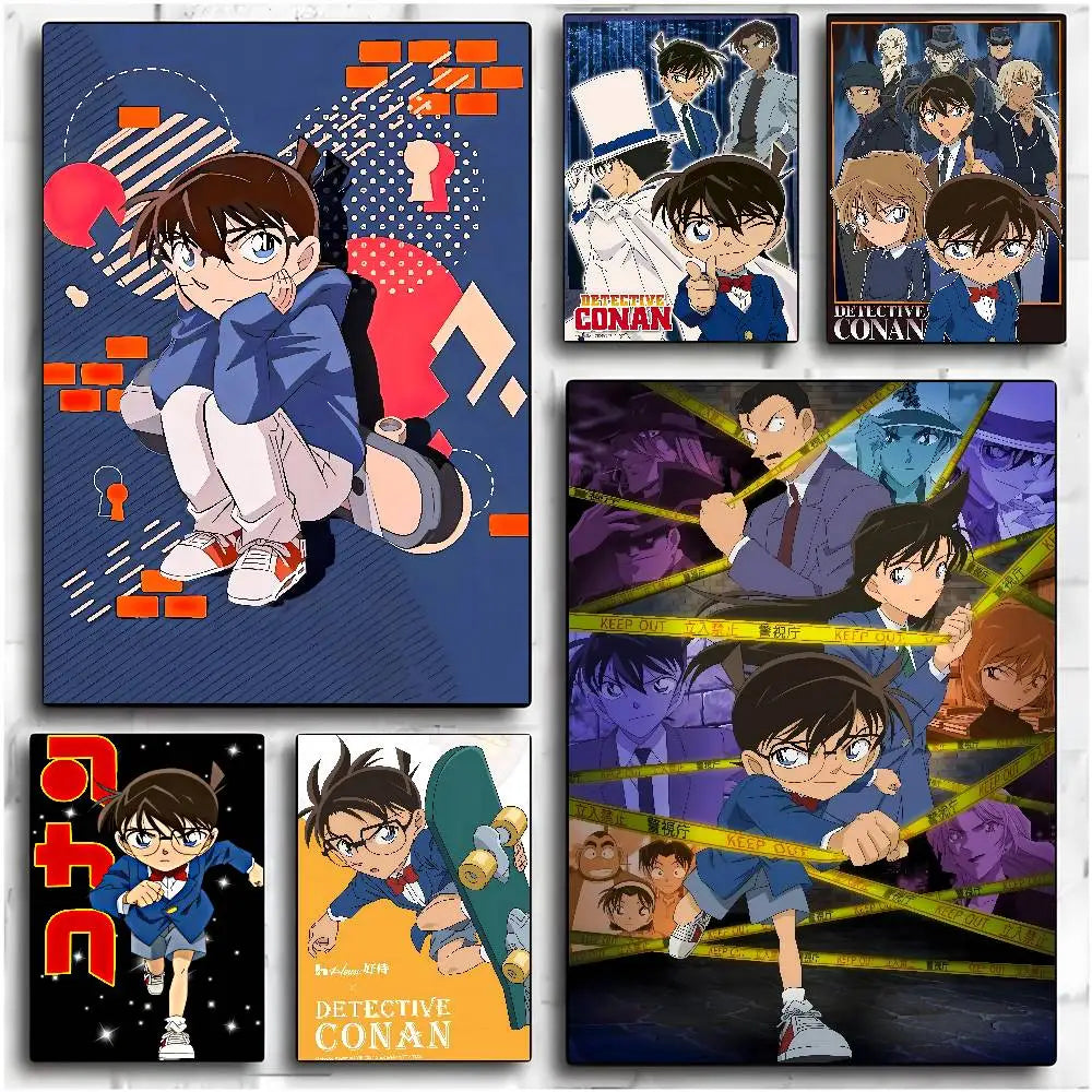 Anime D-Detective C-Conan Poster Self-Adhesive sticker - No Glue Needed Easy Stick and Remove Perfect for Room Decor