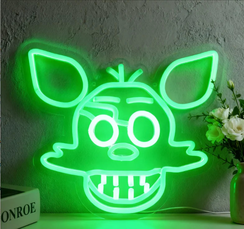 foxy Neon Signs LED Neon Light Sign Light Up Neon Signs Wall Decor for Game Room Man Cave Bar Decor Store Club Bistro