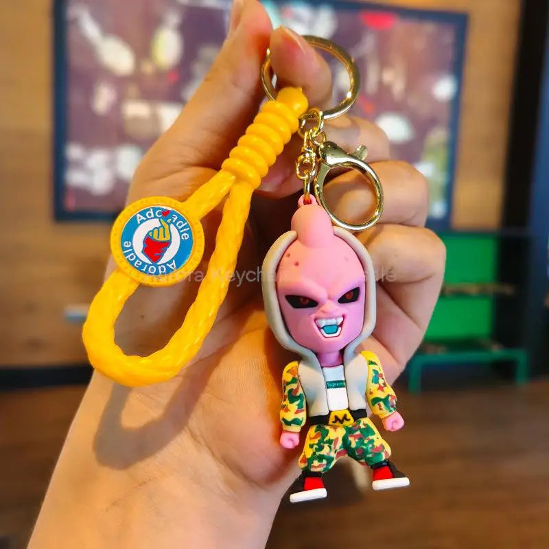 Anime Dragon Ball Keychain Z Super Saiyan Son Goku Bulma Broly Piccolo Majin Buu Series Car Pendant Keyring Kids Toys Gifts