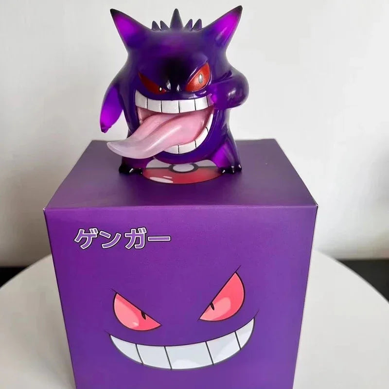 9cm Pokemon Gengar Figure Transparent Model, Cute Anime PVC Decor for Room Collection Gift Fans
