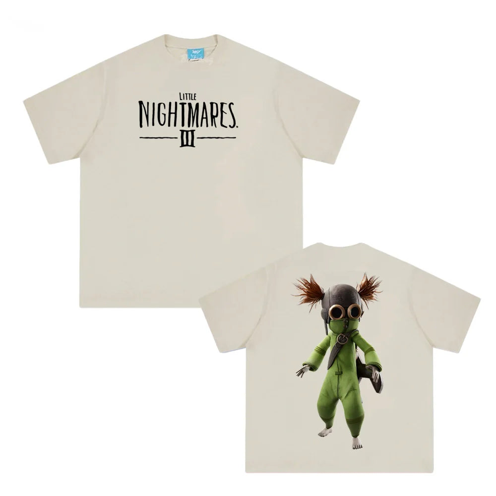 Little Nightmares3  Alone 100%Cotton Game Print High Quality Tee-shirt Summer Anime Print Tshirt Camisetas Manga Short Sleeve
