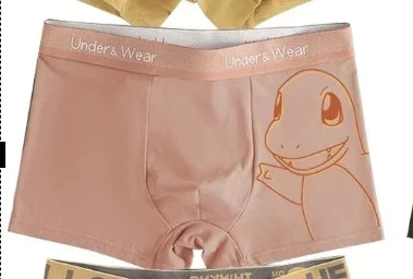 Pokemon Charmander Charizard Bulbasaur Gengar Pikachu Men's Underpants Anime Antibacterial Boxer Briefs Boys Shorts Pants Gifts