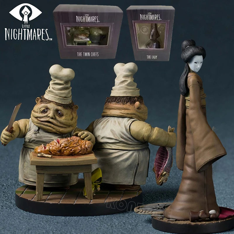 11cm Little Nightmares The Lady Anime Game Figure The Twin Chefs Action Figure Mini Mono/Nomes Six Figurine Model Doll Toys Gift