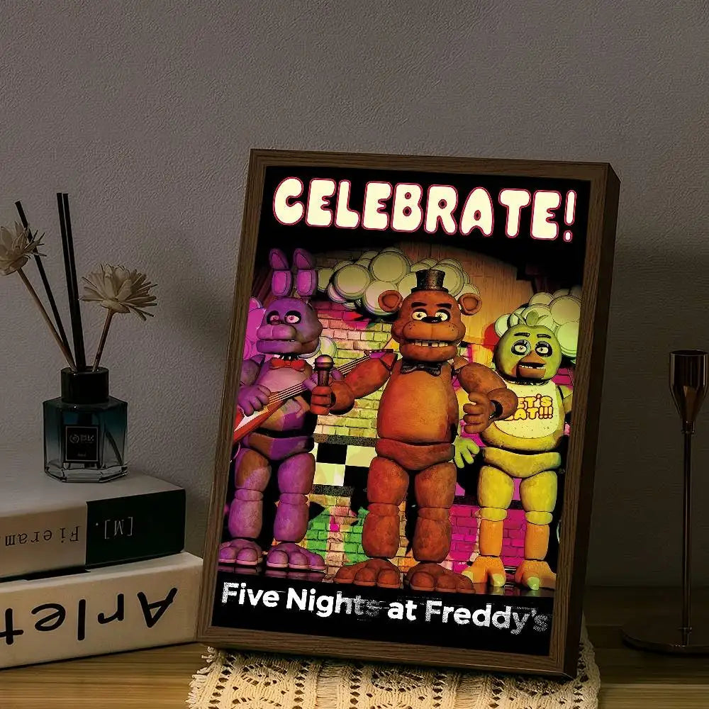 Fnaf Five Nights At Freddy's M DIY Sticky Poster Fancy Wall Sticker For Living Room Bar Decoration Wall Decor