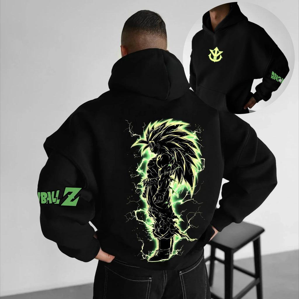 2025 Dragon Ball GOKU Anime Peripheral Printed Hoodie Autumn and Winter Korean Loose Men's and Women's Cotton Sweater