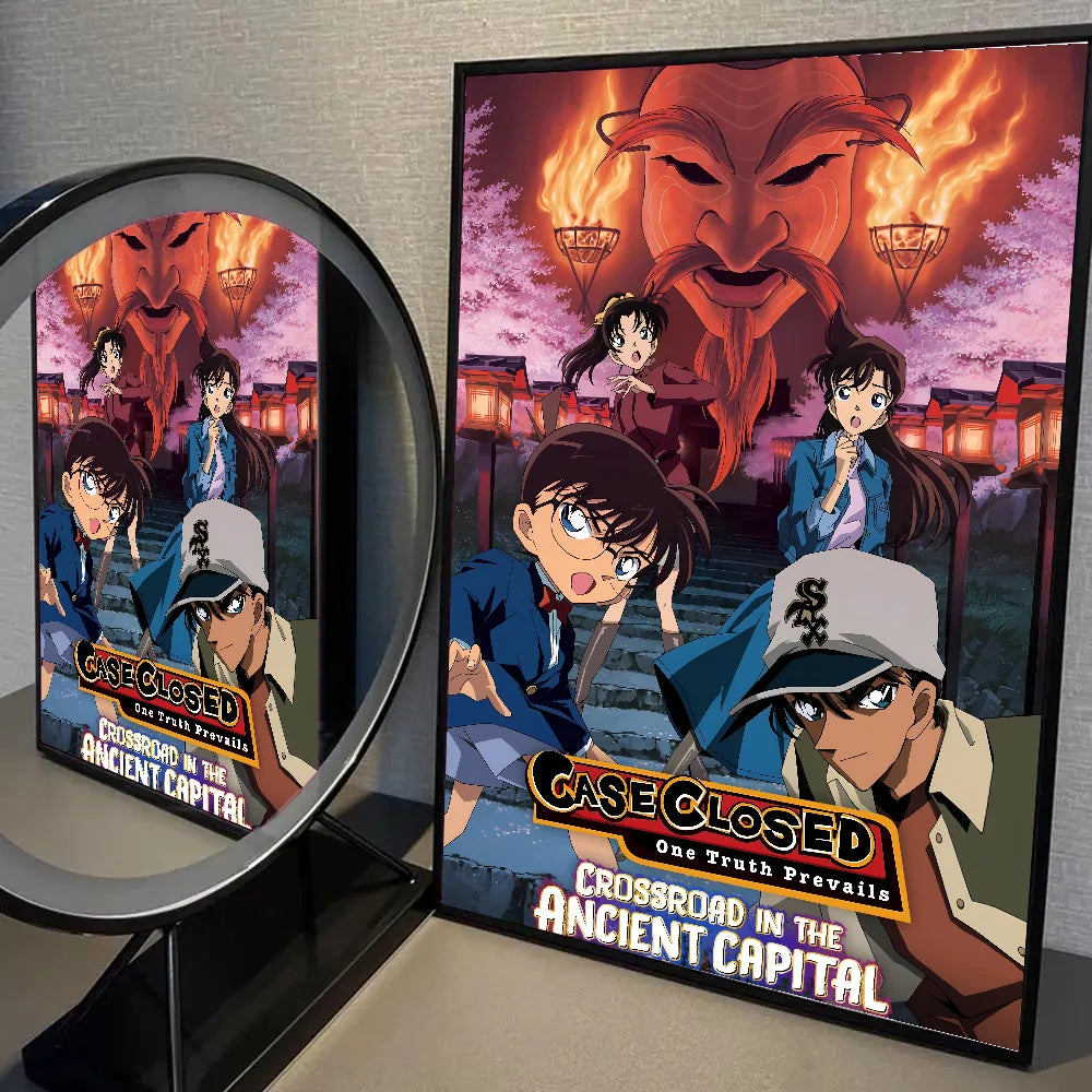 Detective C-Conan Poster Poster Self-adhesive Art Waterproof Paper Sticker Coffee House Bar Room Wall Decor