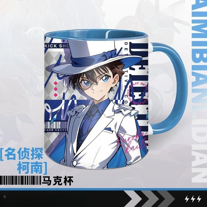 Detective Conan Shinichi Kudo Kaitou Kid Anime Two-dimensional Cartoon Pattern Ceramic Mug Handsome Water Mug Holiday Gift