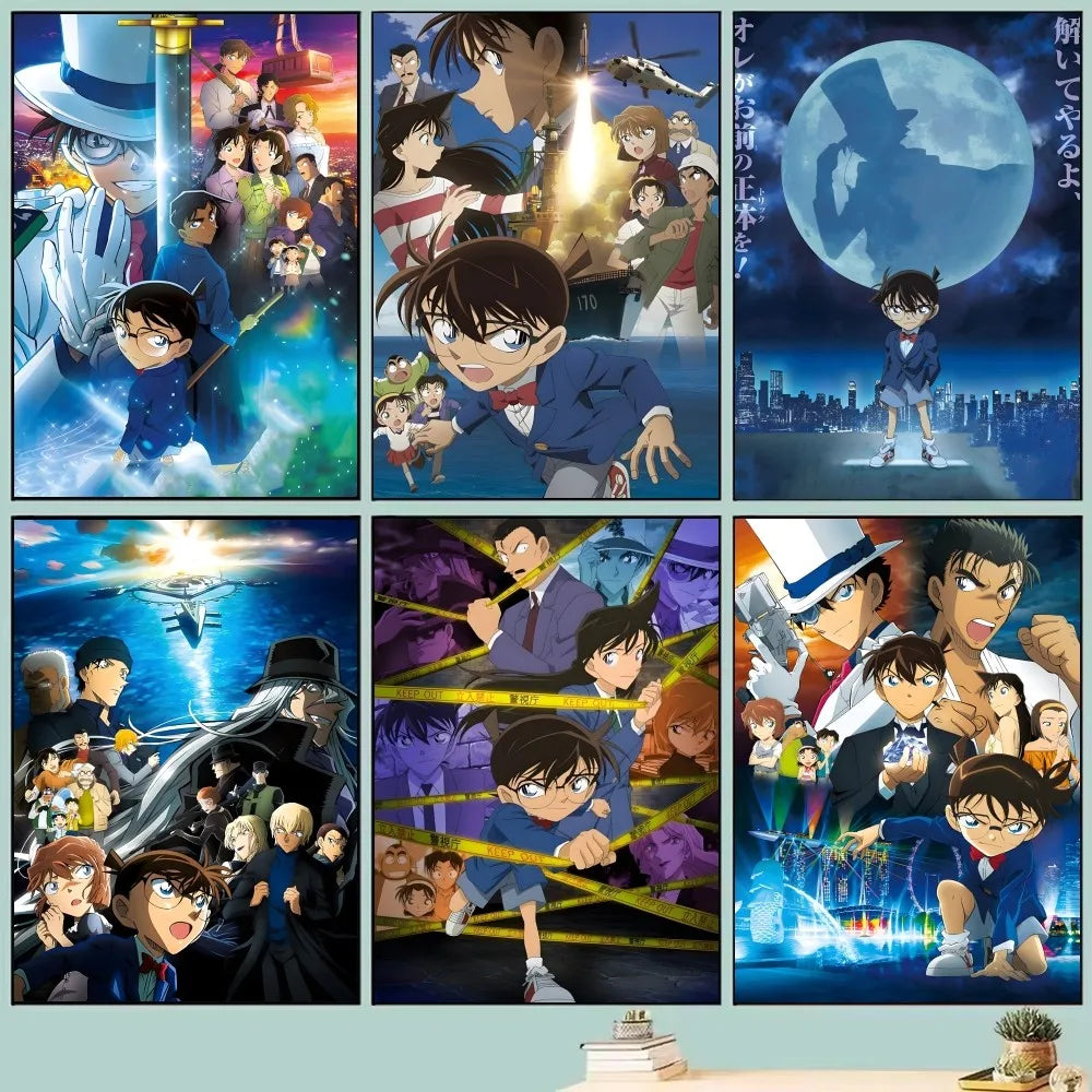 1PC Detective C-Conan Poster Self-adhesive Art Waterproof Paper Sticker Coffee House Bar Room Wall Decor