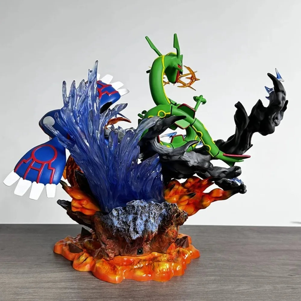 35cm/13.78in Pokemon Anime Figure Groudon Kyogre Rayquaza Action Figures Pvc Collection Model Toys for Childre Gifts
