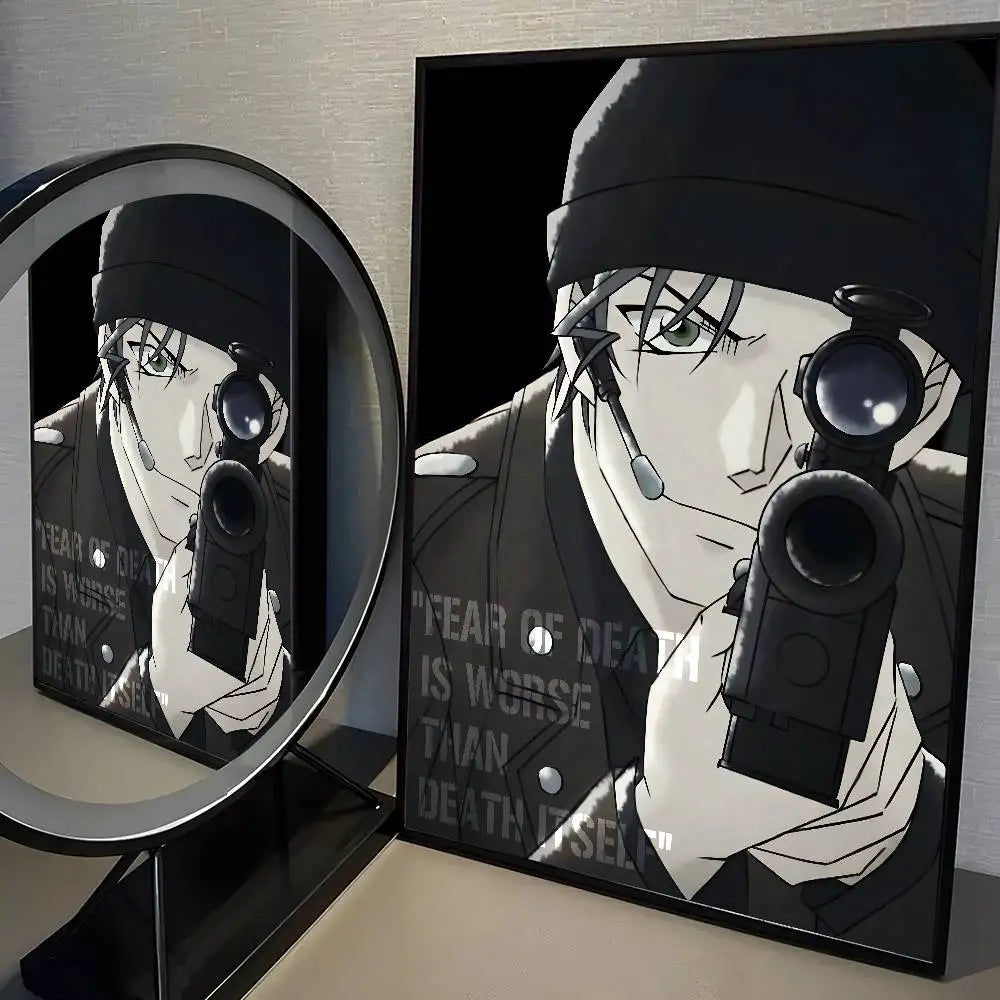 Hot Anime D-Detective C-Conan Poster High Quality Dorm Living Room Aesthetic Wall Decoration Painting Stickers Gift