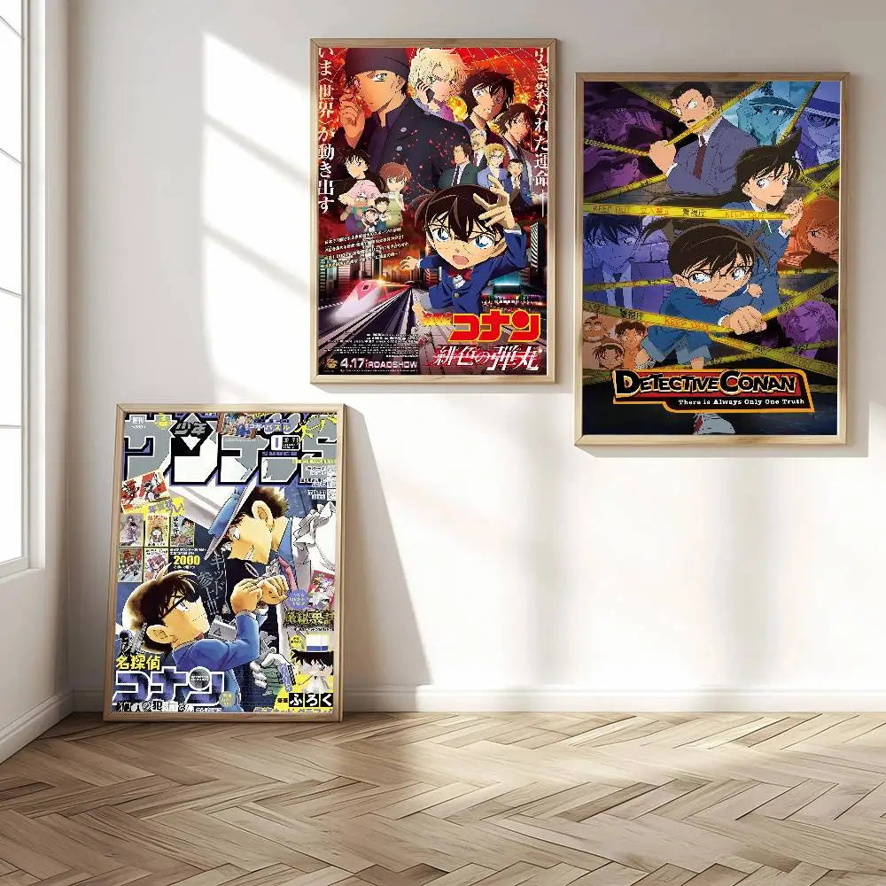 1pc Japanese Detective Conan Anime Movie Poster Print For Bedroom Living Room Home Decor Painting Wall Art HD Picture Mural