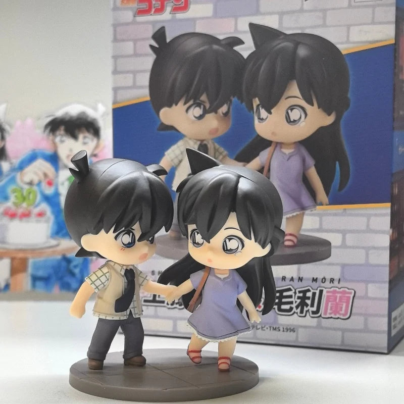 Original Detective Conan: Shinichi Kudo Ran Mouri Gsas Q-Set Conan Edogawa  Ai Haibara Chibi-Style Action Figure Anime Model Toy