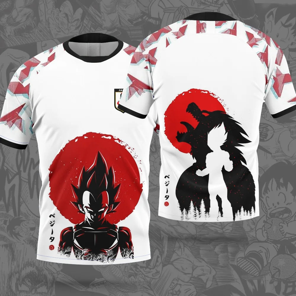 Men's Anime Dragon Ball Goku Graphic Jersey 3D Printed Short Sleeve Tee Cool Apparel for Fans Stylish Casual Sports Wear