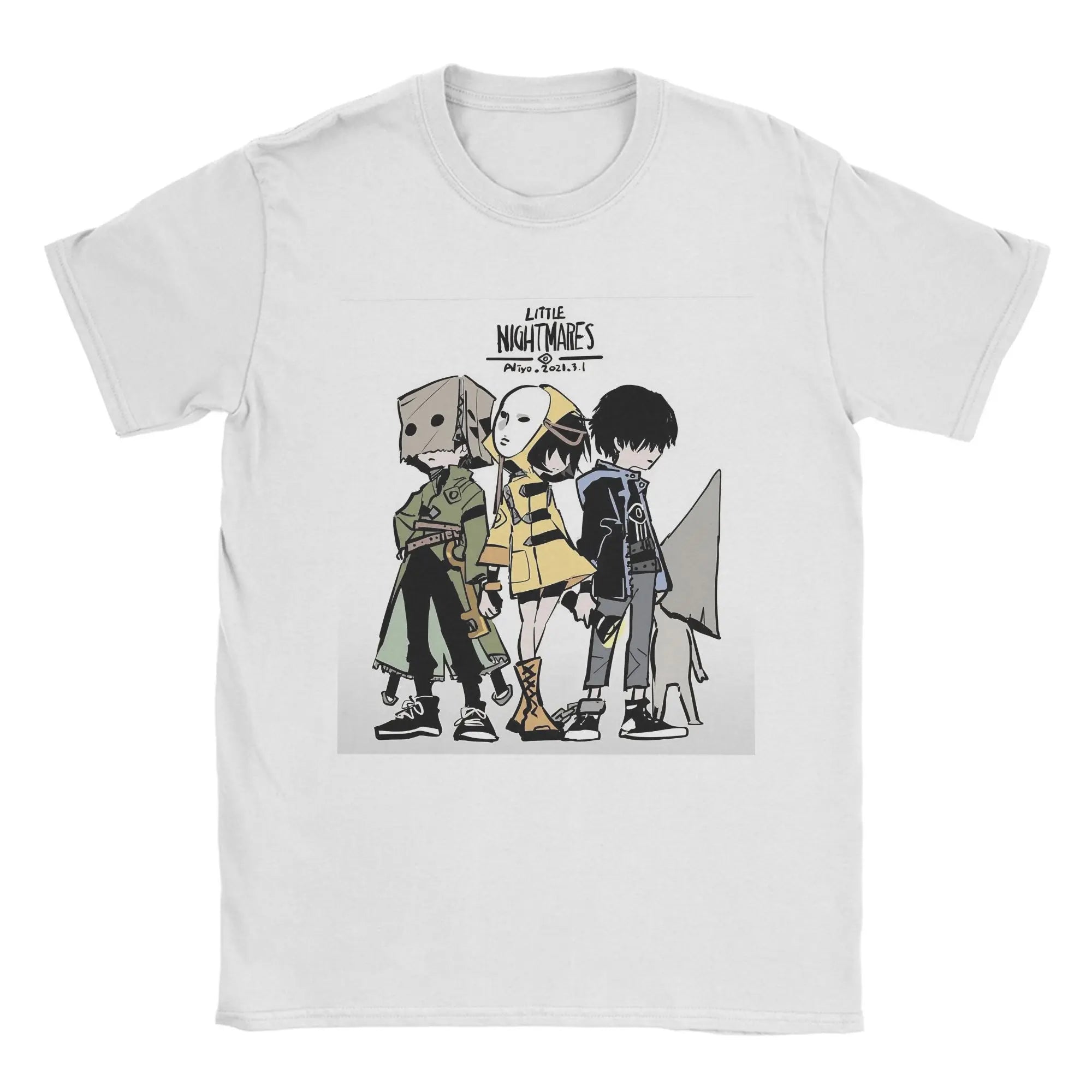 Aesthetic The Little Nightmares Six And Mono  T Shirt Unisex Cotton Short Sleeve  O-neck Summer Top Tee