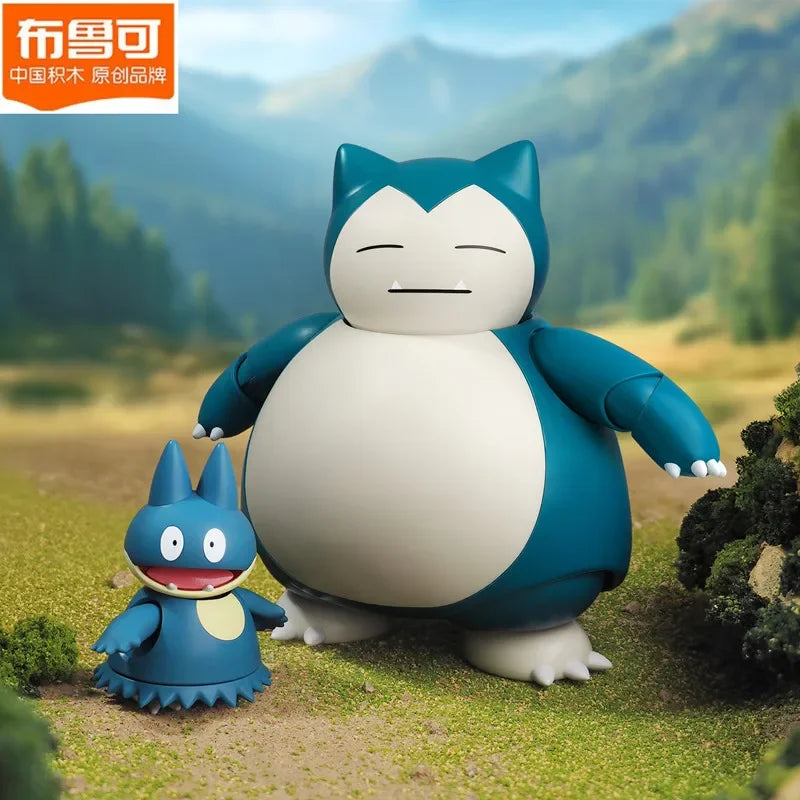 BLOKEES Pokemon building block toys Charizard Snorlax Scyther Lucario Cinderace action figure Stitching toy Collection model