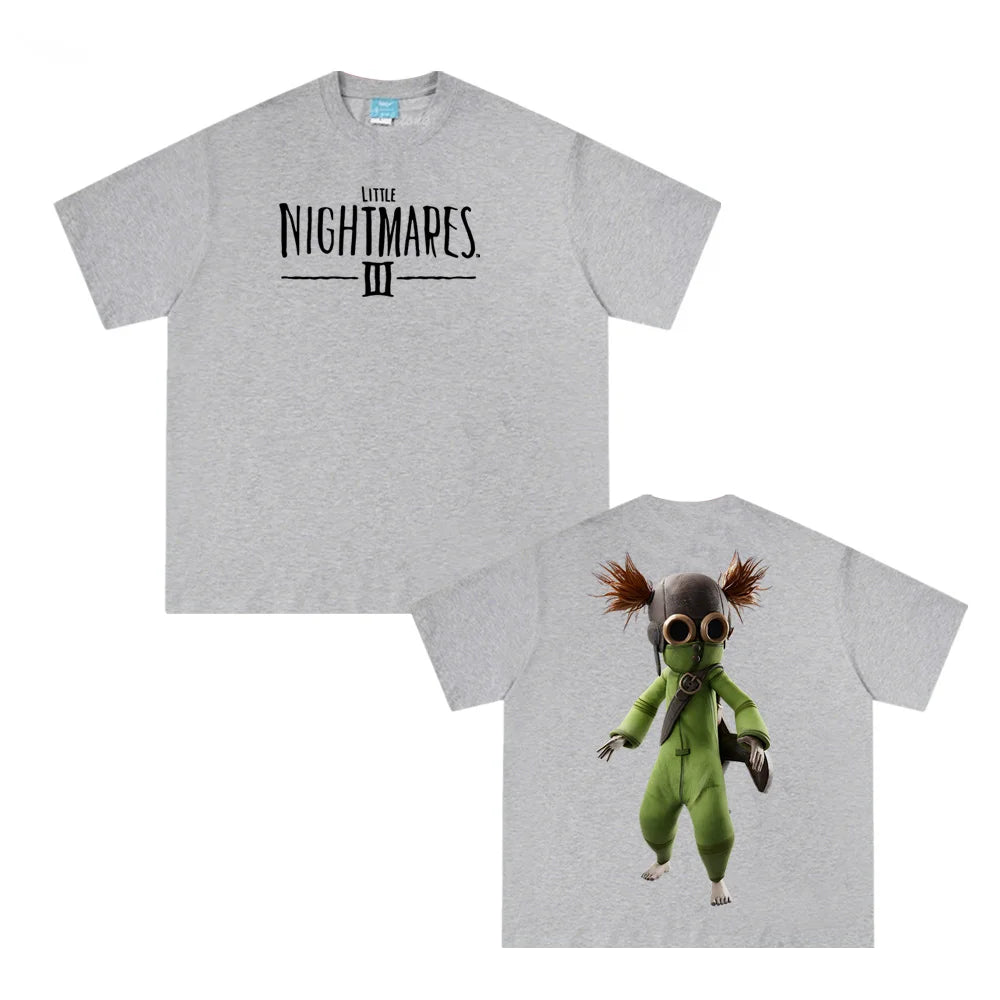 Little Nightmares3  Alone 100%Cotton Game Print High Quality Tee-shirt Summer Anime Print Tshirt Camisetas Manga Short Sleeve