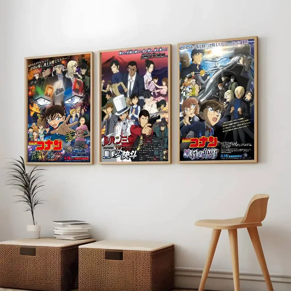 D-Detective C-Conan Movie Poster Canvas painting poster with prints Home bedroom living room decoration gift