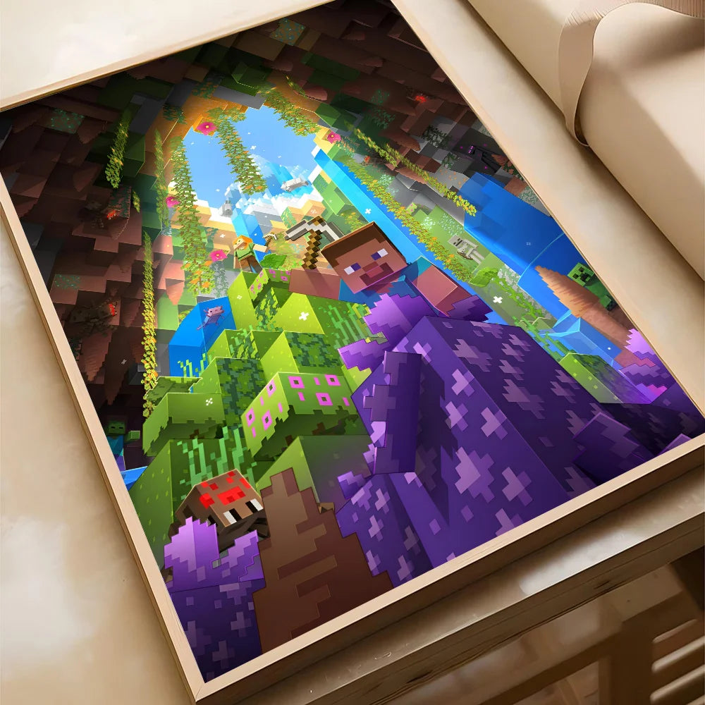 1PC PC Game M-Minecraft Poster Poster Paper Print Home Living Room Bedroom Entrance Bar Cafe Art Painting Decoration