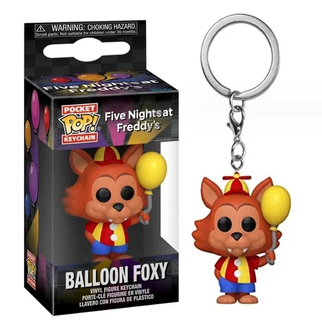 2025 New Arrival Funko Pocket Keychains High Score Chica Ballon Freddy VR.Freddy Ballon Foxy Bonnie Figure Model Toys for Gifts