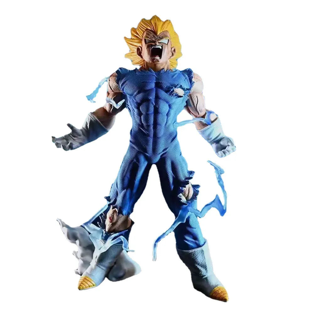 27cm Dragon Ball Z Majin Vegeta Anime Figure Self-destruct Super Saiyan Action Figures Pvc Statue Figurine Model Toys Gift