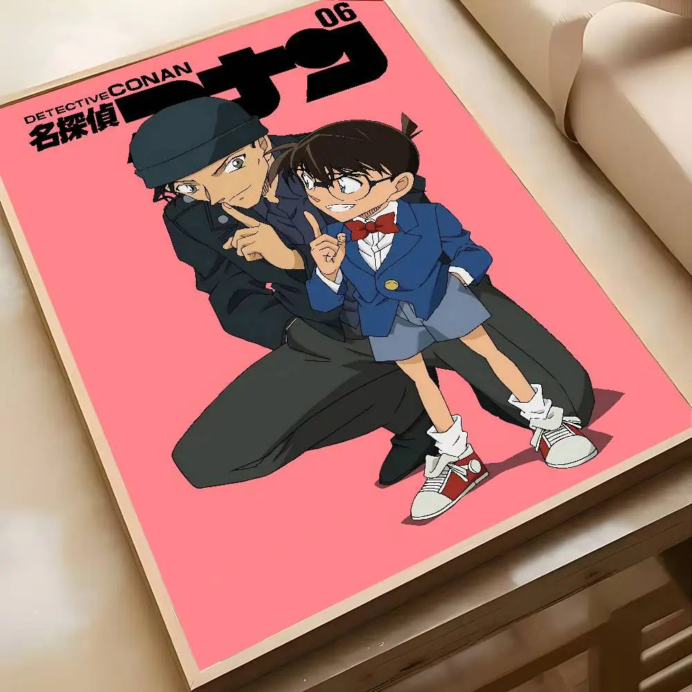 Anime D-Detective C-Conan Poster Self-Adhesive sticker - No Glue Needed Easy Stick and Remove Perfect for Room Decor