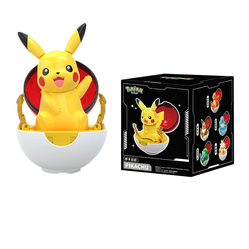 Pokemon Figure Bulbasaur Eevee Charmander Squirtle Pikachu Piplup Cubone Mimikyu Jigglypuff Poke Ball Pokeball Toy Ornament Doll