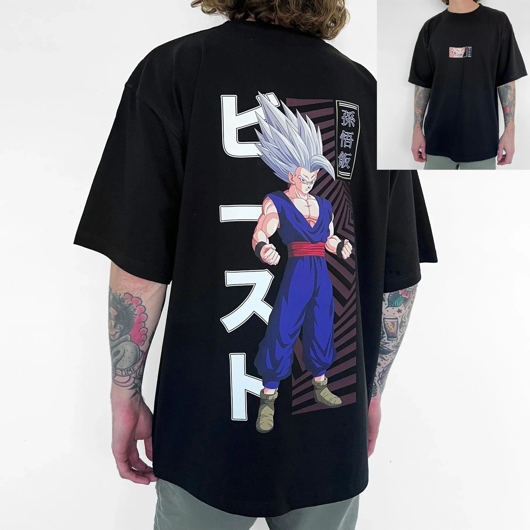 Dragon Ball Z Gohan Beast Mode Graphic Print Cotton T Shirts for Men 2025 Summer Anime Streetwear Short Sleeve Tees Casual