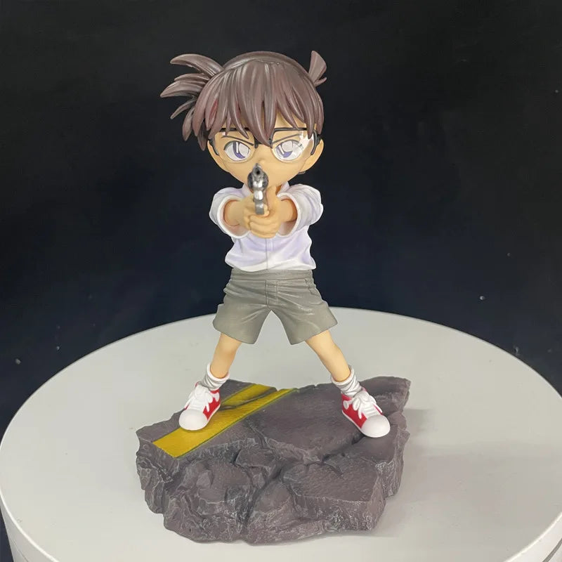 18cm Detective Conan Conan Edogawa Haibara Ai Raise Gun Anime Figure Model Gk Statue Collection Desktop Decoration Ornament Toys