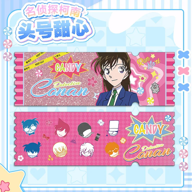 Detective Conan Sweetheart Series Liquid Sand Ticket Stamps Fine Glitter Oil Diy Flow Card Brick Anime Craft Supplies