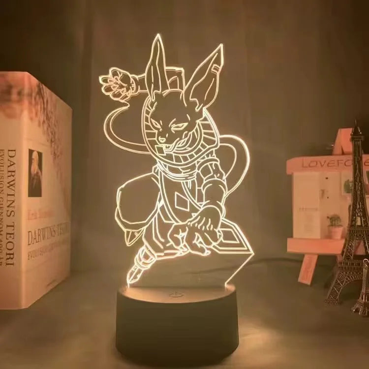Anime Dragon Ball Lamp Led Acrylic Stand Super Saiyan Goku Figure For  Child Bedroom Decor Nightlight Cool Kids Birthday Gift