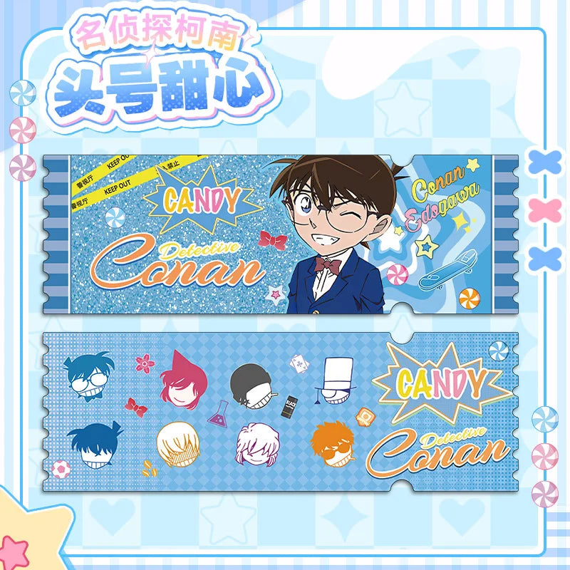 Detective Conan Sweetheart Series Liquid Sand Ticket Stamps Fine Glitter Oil Diy Flow Card Brick Anime Craft Supplies