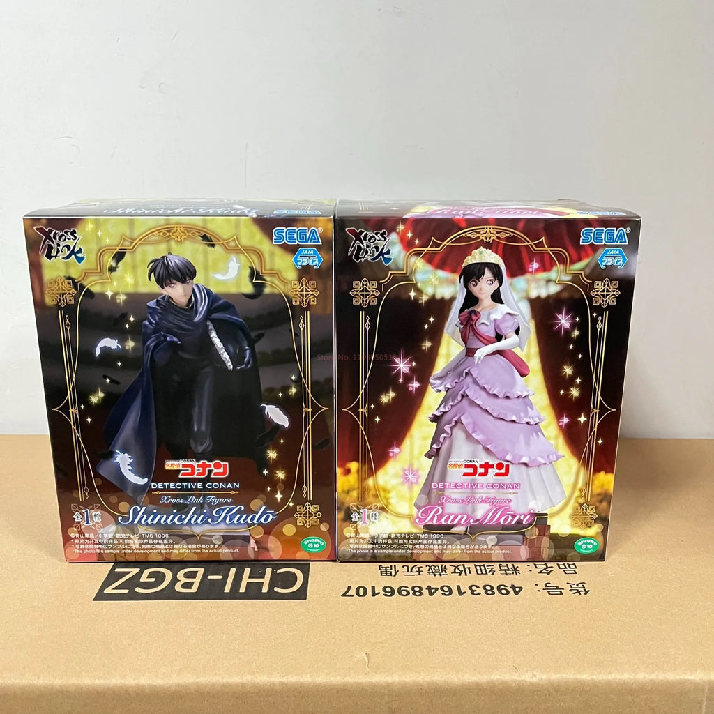 In Stock Original SEGA Detective Conan Xross Link Figure Kudou Shinichi/Mouri Ran Anime Figure Toy Model Ornaments Statue Gift