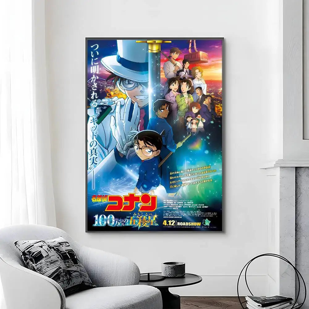 D-Detective C-Conan Movie Poster Canvas painting poster with prints Home bedroom living room decoration gift