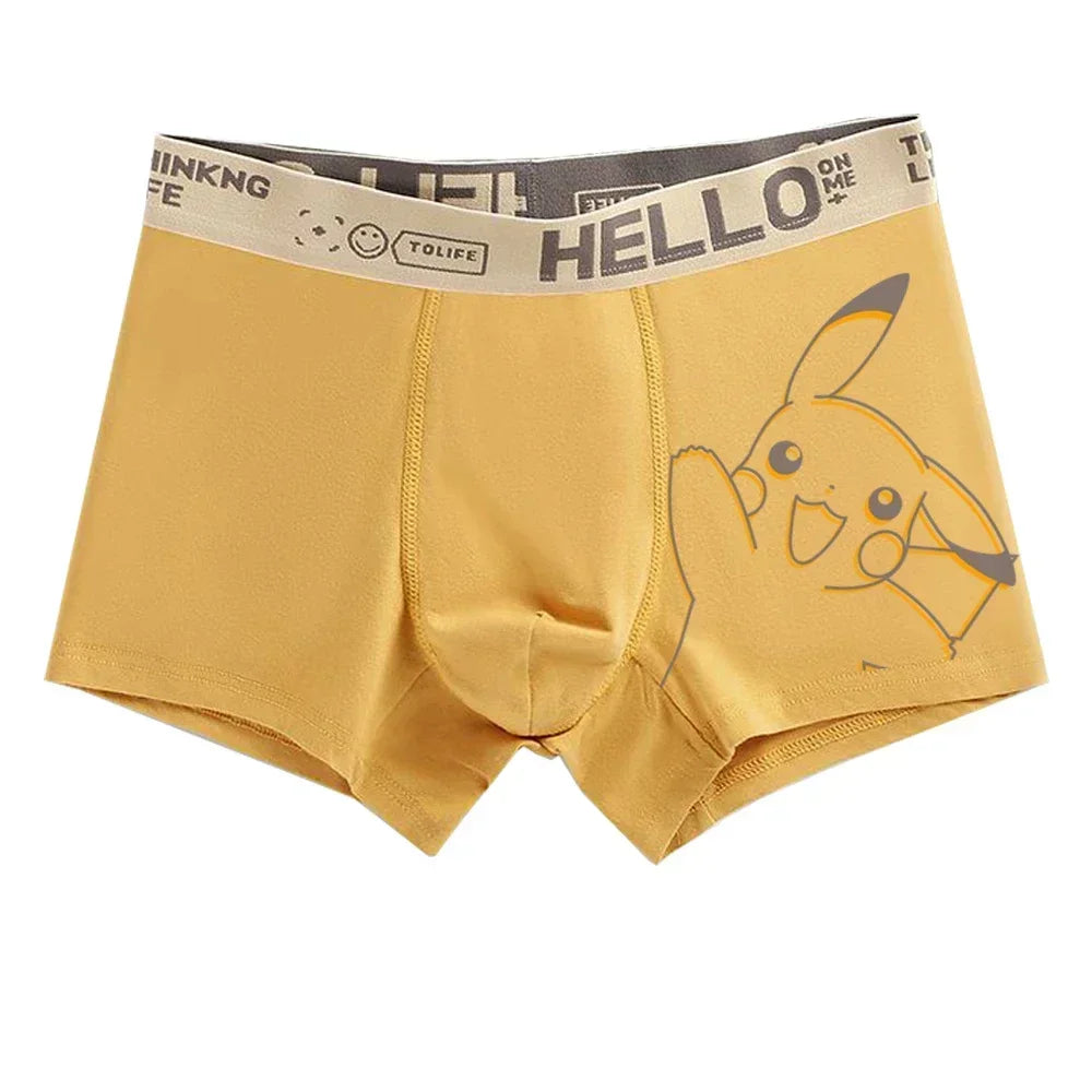Pokemon Charmander Charizard Bulbasaur Gengar Pikachu Men's Underpants Anime Antibacterial Boxer Briefs Boys Shorts Pants Gifts
