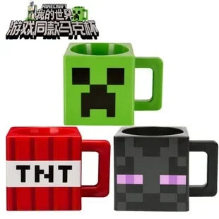 New Minecrafte Lawn Cup Funny PVC  Enderman Creeper TNT Water Drinking Cups Creative Mug Tea Cups Kid Adult Gift Kitchen toys