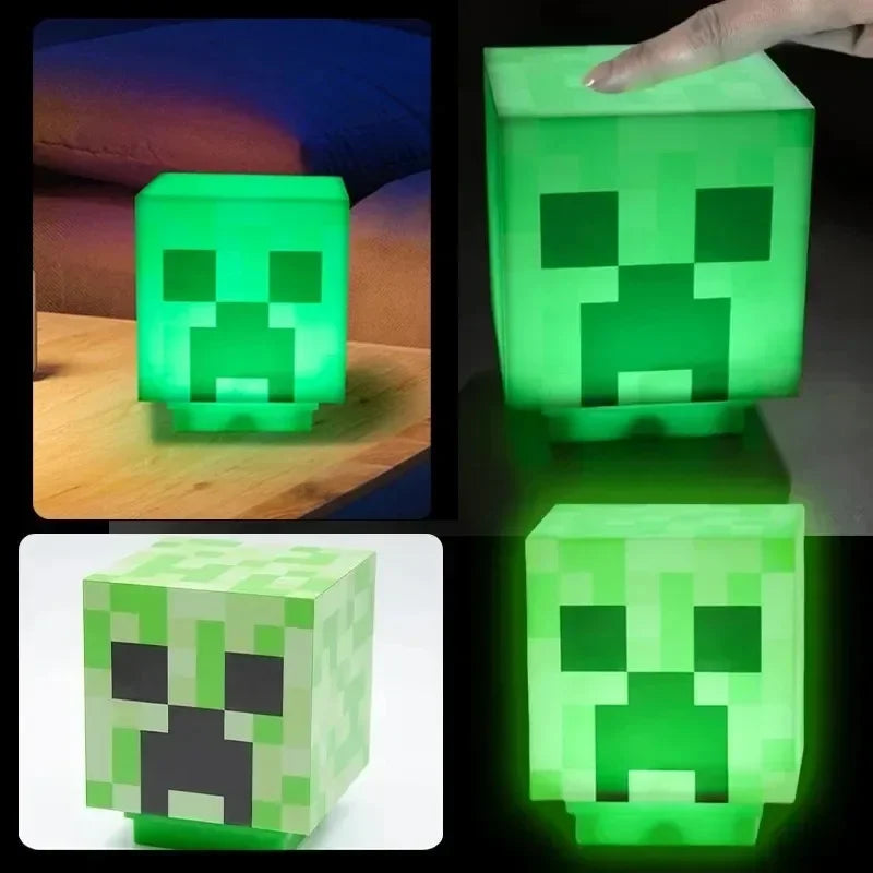 MC Game LEDCreeper Night Lamp Block Creative Button Light Toy Game LED Home Bedroom Desktop Decoration Bedside Lamp Ornaments