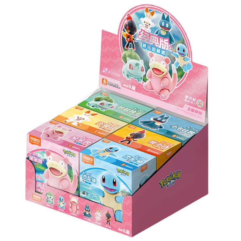 Original Blokees Pokemon Charizard Greninja Meowscarada Ceruledge Pikachu Blind Box Building Blocks Action Figure Anime Doll Toy