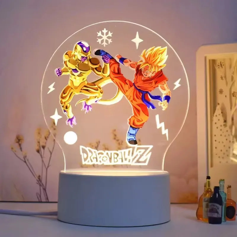 2024 Dragon Ball night light animation peripheral figures 3D ornaments Goku cartoon stand table lamp men women birthday gifts