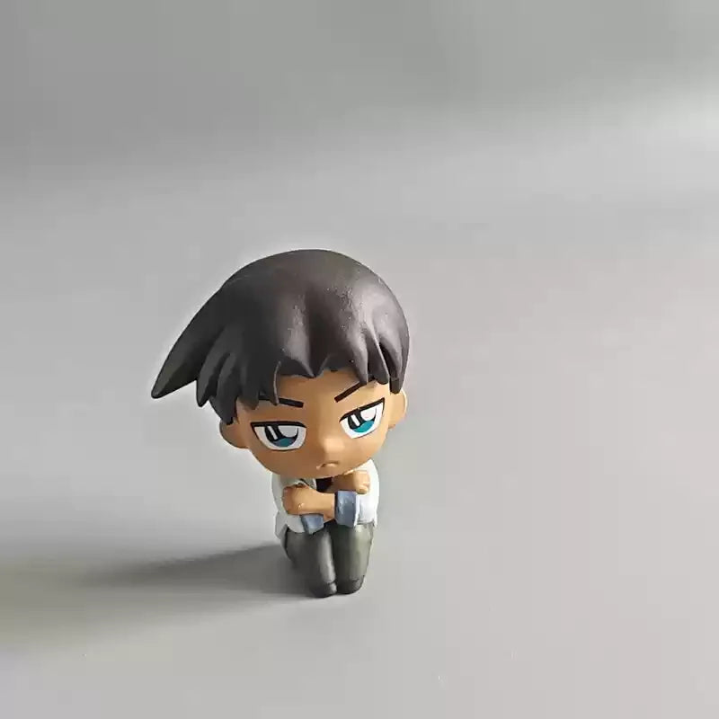 BANDAI Original In Stock Detective Conan Gashapon Keychain Set - Kaito Kid/Ran/Heiji/Akai/Amuro - Anime Collectible Charm