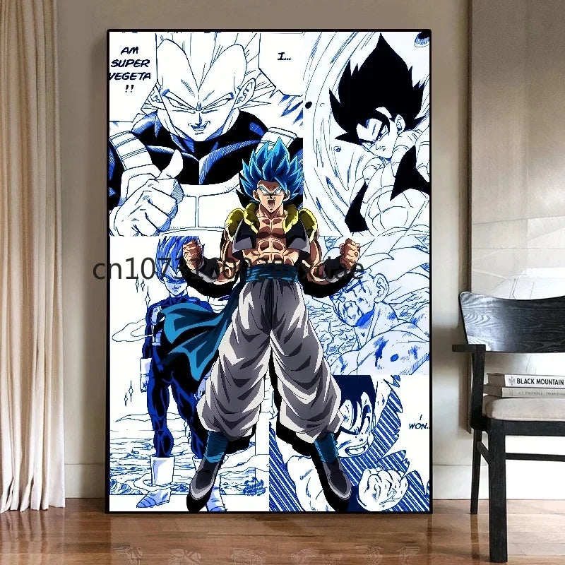 Anime Classic Canvas Prints Poster Dragon Ball Z Goku Vegeta Gohan Home Room Bar Wall Decor Art Picture Painting Wallpaper Gift