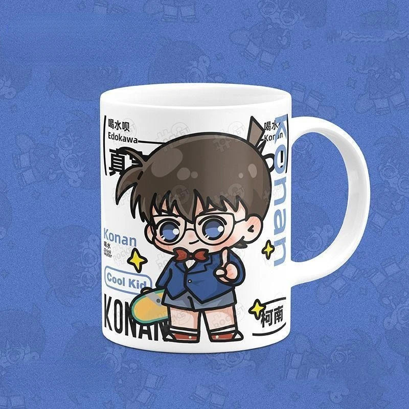 Detective Conan kawaii anime peripheral creative Conan Phantom Thief Kidd ceramic cup cute Japanese coffee mug gift wholesale