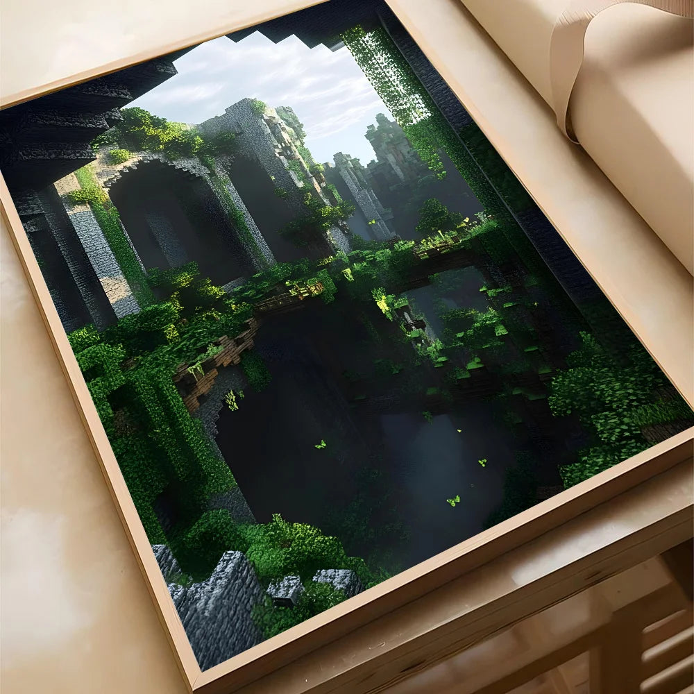 1PC PC Game M-Minecraft Poster Poster Paper Print Home Living Room Bedroom Entrance Bar Cafe Art Painting Decoration