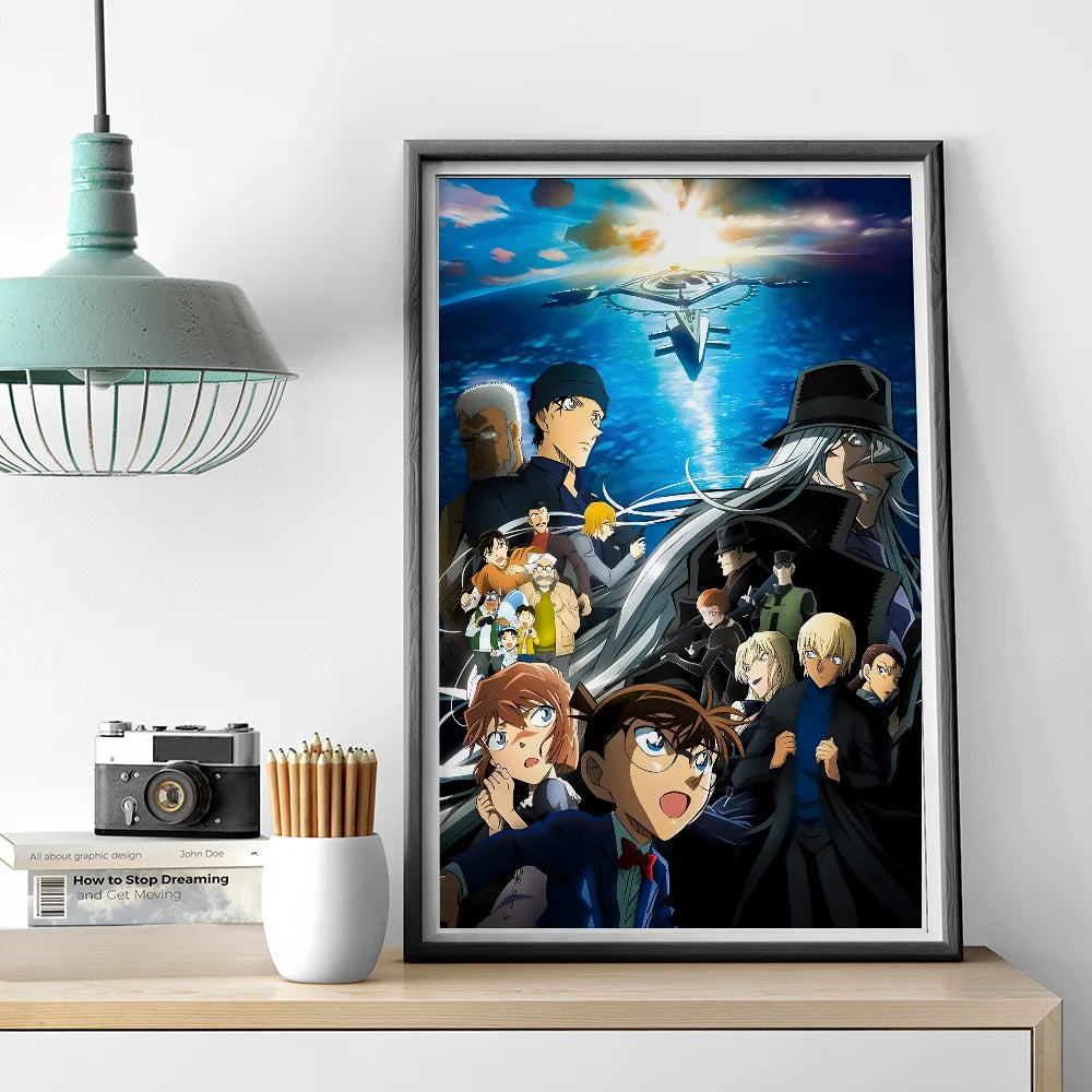 1PC Detective C-Conan Poster Self-adhesive Art Waterproof Paper Sticker Coffee House Bar Room Wall Decor