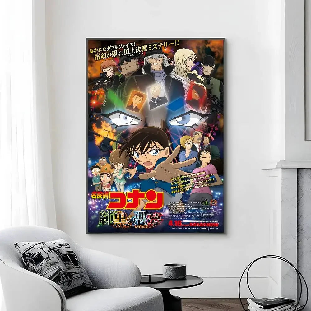 D-Detective C-Conan Movie Poster Canvas painting poster with prints Home bedroom living room decoration gift