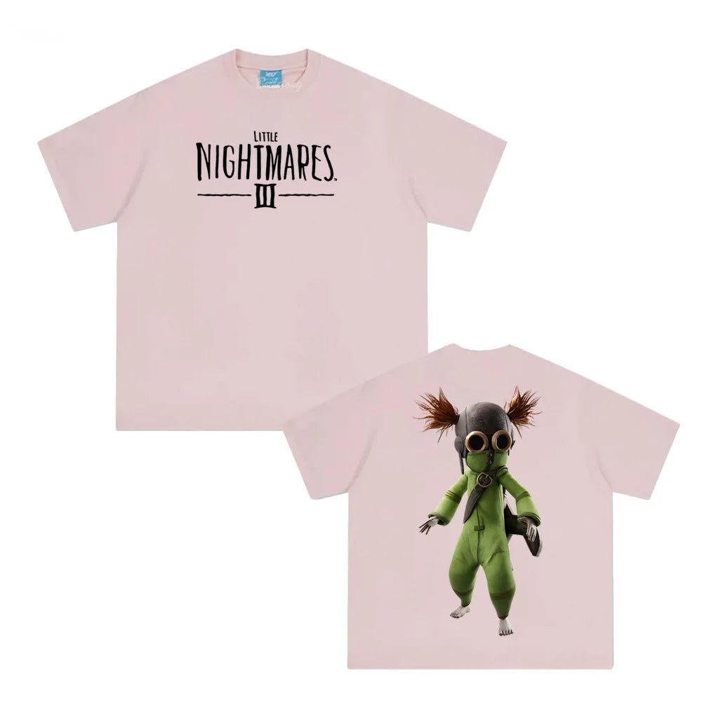 Little Nightmares3  Alone 100%Cotton Game Print High Quality Tee-shirt Summer Anime Print Tshirt Camisetas Manga Short Sleeve